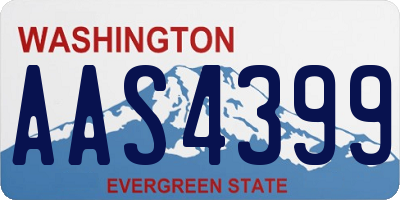 WA license plate AAS4399