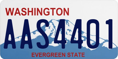 WA license plate AAS4401