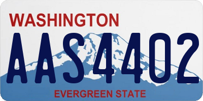 WA license plate AAS4402