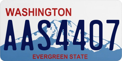 WA license plate AAS4407