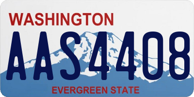 WA license plate AAS4408
