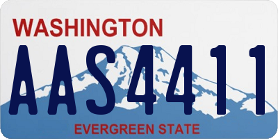 WA license plate AAS4411