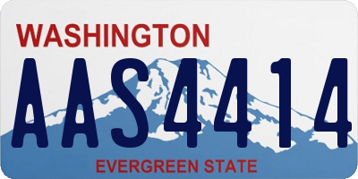WA license plate AAS4414