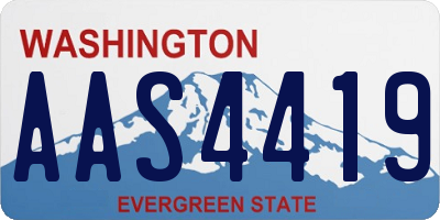 WA license plate AAS4419