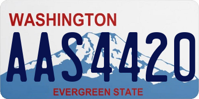 WA license plate AAS4420