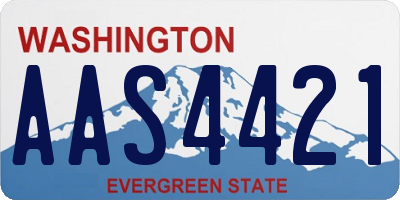 WA license plate AAS4421