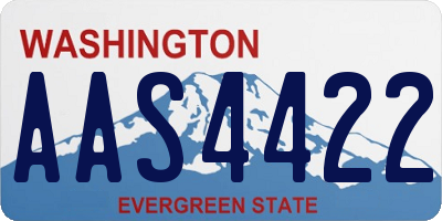 WA license plate AAS4422