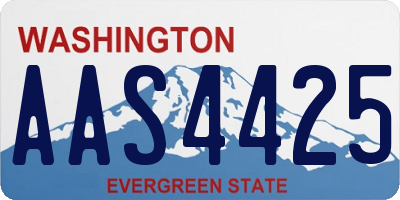 WA license plate AAS4425