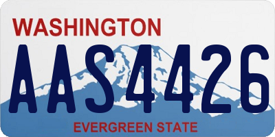 WA license plate AAS4426