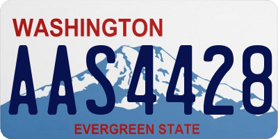 WA license plate AAS4428