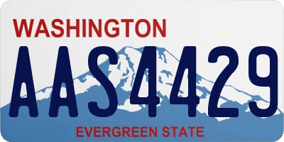 WA license plate AAS4429