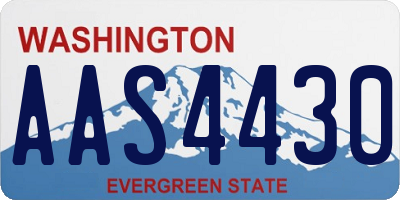 WA license plate AAS4430