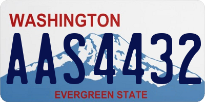WA license plate AAS4432