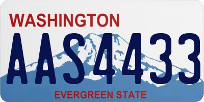 WA license plate AAS4433
