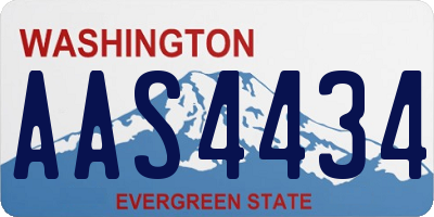 WA license plate AAS4434