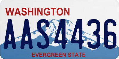 WA license plate AAS4436