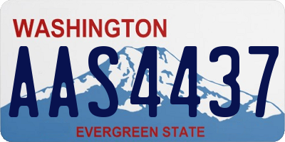 WA license plate AAS4437