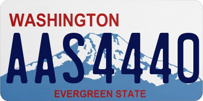 WA license plate AAS4440