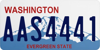 WA license plate AAS4441