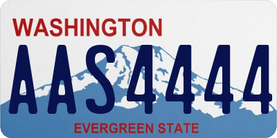 WA license plate AAS4444