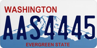 WA license plate AAS4445