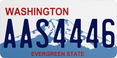 WA license plate AAS4446