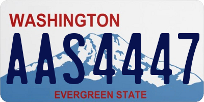 WA license plate AAS4447