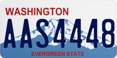 WA license plate AAS4448