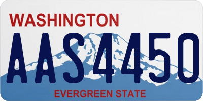 WA license plate AAS4450