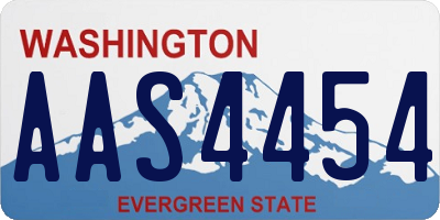 WA license plate AAS4454