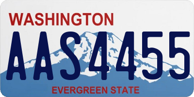 WA license plate AAS4455