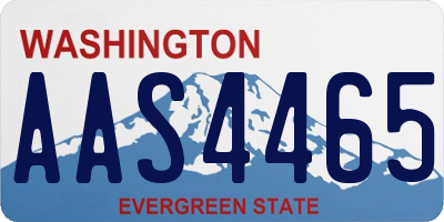 WA license plate AAS4465