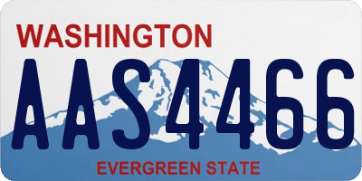WA license plate AAS4466