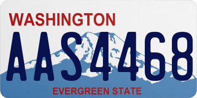 WA license plate AAS4468