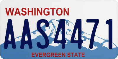 WA license plate AAS4471