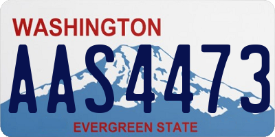 WA license plate AAS4473