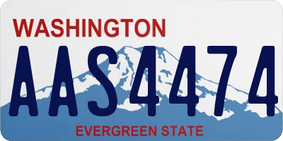 WA license plate AAS4474