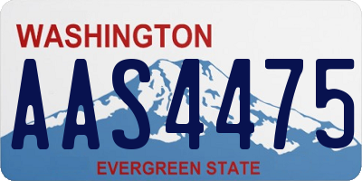 WA license plate AAS4475
