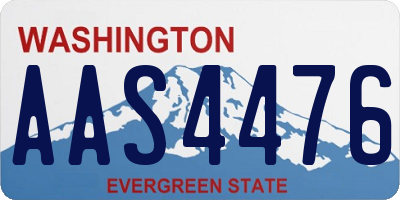WA license plate AAS4476