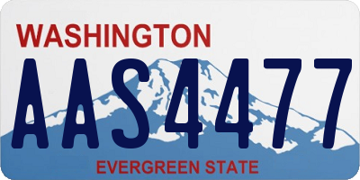 WA license plate AAS4477
