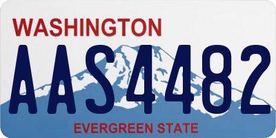 WA license plate AAS4482
