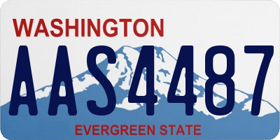 WA license plate AAS4487