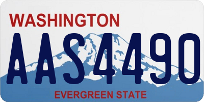WA license plate AAS4490