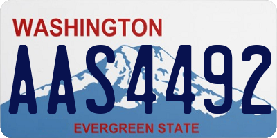 WA license plate AAS4492