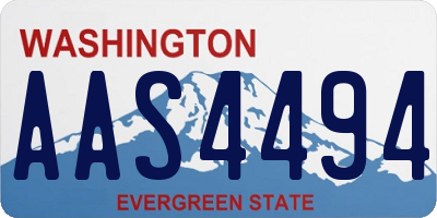 WA license plate AAS4494