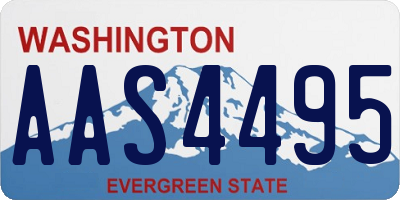 WA license plate AAS4495