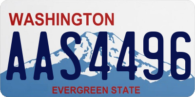 WA license plate AAS4496