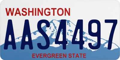 WA license plate AAS4497