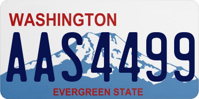 WA license plate AAS4499