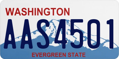 WA license plate AAS4501